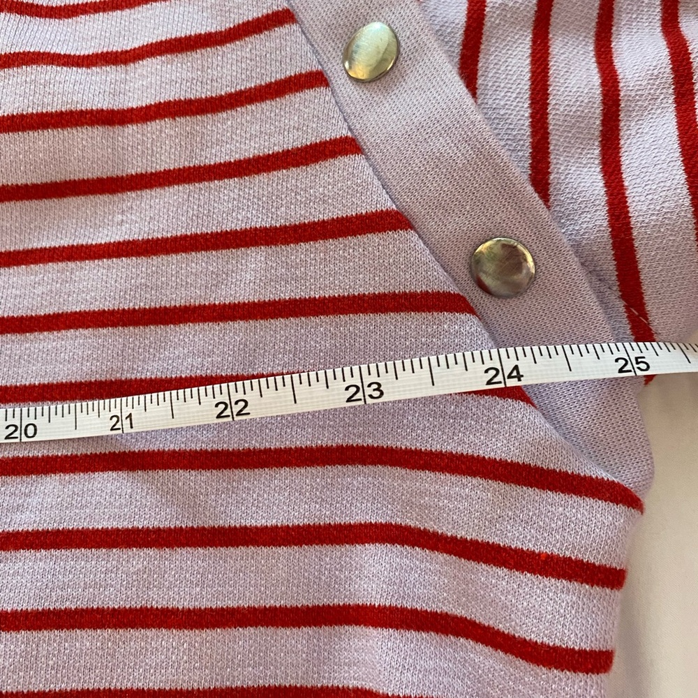 Anthropologie Maeve Lavender and Red Striped Top - Picture 11 of 12
